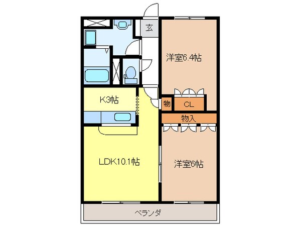 サンハイツの物件間取画像